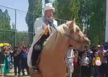 Таласта Жоламан Шаршенбеков менен Акжол Махмудовго аргымак тартуулашты (видео)