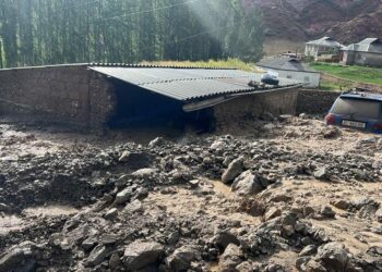 Нөшөрлөгөн жамгырдан улам Алайдын Терек айылында сел жүрдү