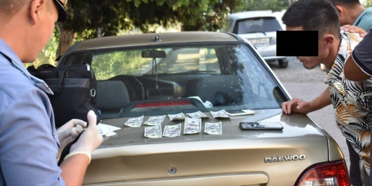 Ошто жасалма долларлар менен 3 жаран кармалды