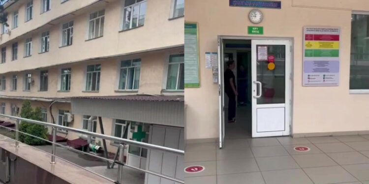 Казакстанда 3 баласы чарчап калган келин төрөткананын терезесинен секирди