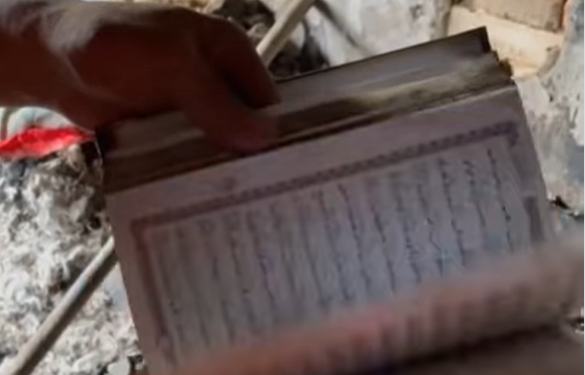 Токмоктогу өрттөнгөн үйдө Куран китеп күйгөн эмес (видео)