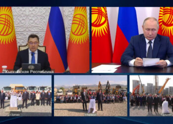 Жапаров менен Путин видео байланыш аркылуу 3 мектептин курулушуна старт берди
