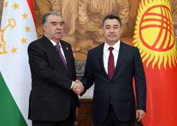 Садыр Жапаров Эмомали Рахмон менен жолукту. Эмне тууралуу сүйлөшүштү?