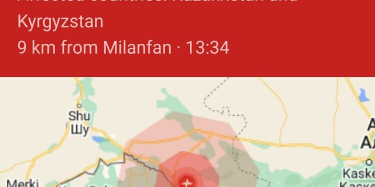 Бишкекте жер титиреди. Соцтармакта көбү жүрөгү оозуна кептеле түшкөнүн жазышууда