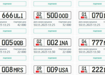 Эми унааларга «SEX, MVD, LOX, OPG, ZEK» сыяктуу жазуусу бар номур берилбейт