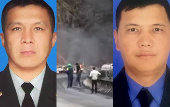 Өрт өчүрүүгө жардам берем деп каза болгон 2 милиция кызматкеринин үй-бүлөсүнө колдоо көрсөтүлөт