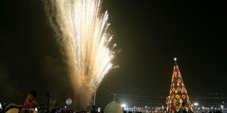 Ошто жаңы жылдык кече өзгөчө шаң менен өттү