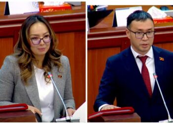 Айсулуу Мамашова менен Элдар Абакиров Жогорку Кеңеште ант беришти