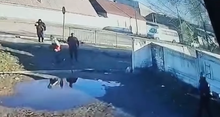 Бишкекте 2 киши милиция кызматкерине таш ыргыткан (видео)