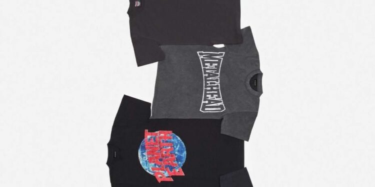 Balenciaga 4 футболка бириктирилип тигилген көйнөк чыгарды (сүрөт)