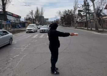 Жол тескөөчүлөр жол чырак иштебей калганда өз алдынча жолду жөнгө салгандарга кайрылды