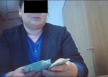 Ат-Башы айыл өкмөтүнүн жооптуу катчысы пара берүү учурунда кармалды (видео)