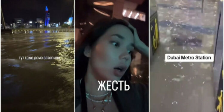 Казак блогери Дубайдагы суу ташкынын көрсөттү (видео)