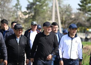 Төрага баштаган депутаттар көчөттөрдү отургузушту (видео)