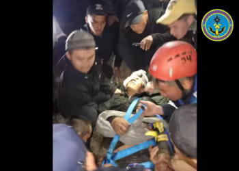 Папан суу сактагычына жардан кулап кеткен жигит чыгарылды (видео)