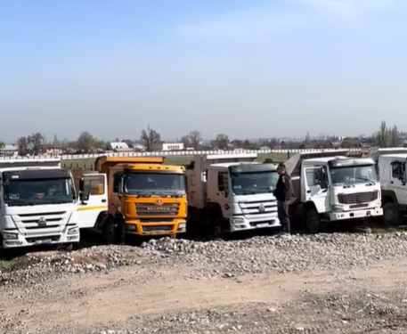 Бишкекте оор жүк ташуучу унаалардын айдоочулары митингге чыгышты (видео)