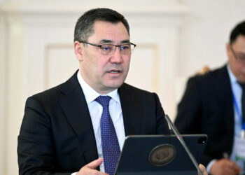 «Анастасия айым, сиз Ысык-Көлгө күйбөй эле коюңуз». Садыр Жапаров чет элдик экспертке жооп берди