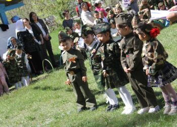Нарын шаарындагы бала бакчаларда Жеңиш майрамы белгиленип жатат