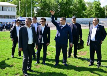 Токтогул шаарынын борбордук стадиону реконструкциядан өтөт