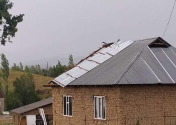 Жалал-Абадда катуу шамал турак-жайлардын чатырын учурду