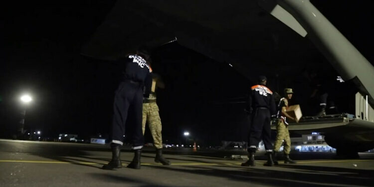 Ноокаттагы сел: Казакстандан гуманитардык жардам келди