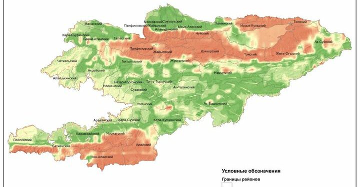 Кайсы аймактарда сел жүрүшү мүмкүн? ӨКМ карта жарыялады