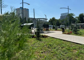 Өзгөчө фонтаны бар. Бишкекте дагы бир сейил бак уюштурулду