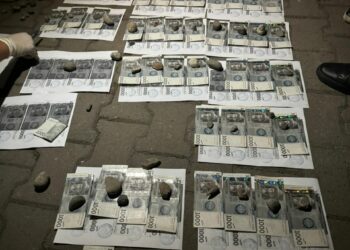 Милиция кызматкерлери пара алып жаткан жеринен кармалды (сүрөт)