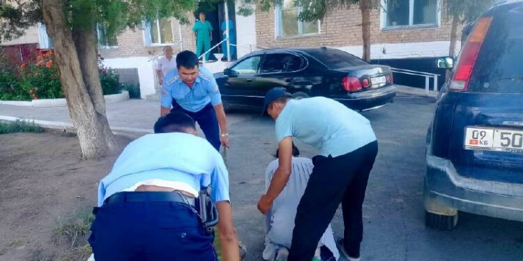 «Уул төрөгөн». Тоңдо милиция кызматкерлери толготуп жаткан аялды төрөтканага алып барышты