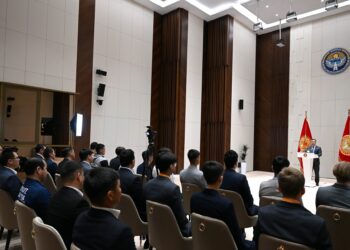 Садыр Жапаров эл аралык олимпиадаларда жана дүйнөлүк чемпионатта байгелүү орундарды ээлеген жаштар менен жолукту