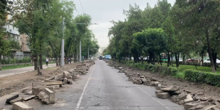 Жибек-Жолу проспектисинин бир бөлүгү ачылды. Эми түштүк тарап жабылат