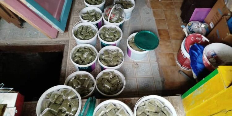 Бишкектеги үйдүн жер төлөсүнөн чакалаган баңгизат табылды (видео)