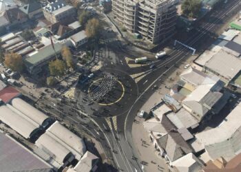 Жаңыланган Ош-Ноокат жолу. Бийиктиктен видео