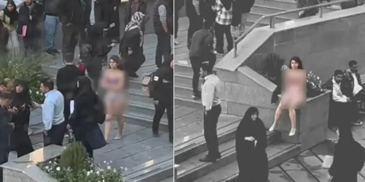 Иранда нааразычылыгын билдирип, көчөгө ич кийимчен чыккан кыздын тагдыры эмне болду?