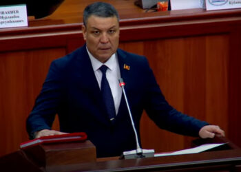 Толкунданып кеттиби? Жаңы депутат колун Баш мыйзамга эмес, столго коюп алды