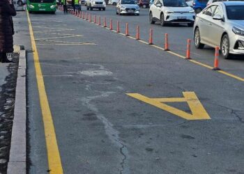 Бишкекте автобустар үчүн атайын тилкелер чийилип баштады