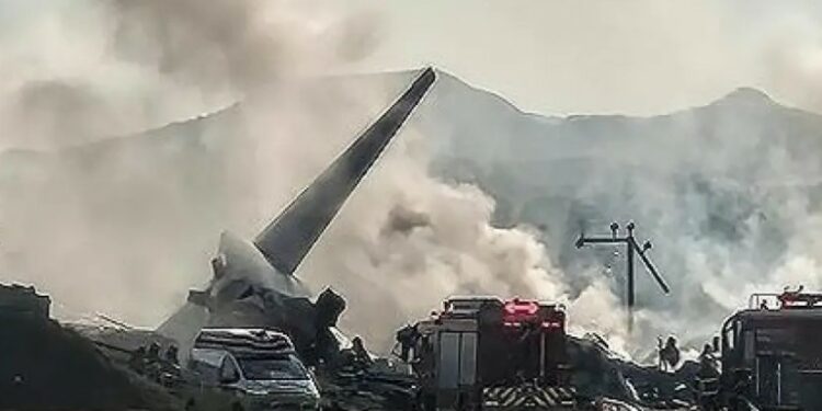 Түштүк Кореядагы учак кырсыгы видеого түшүп калган