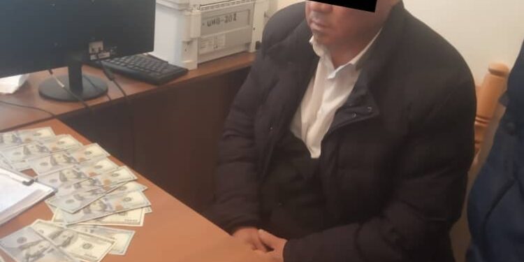 Баткенде тергөөчүгө 4 миң доллар берген шектүү кармалды