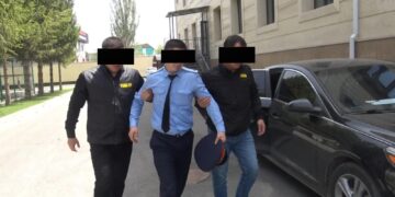 Нарын шаарындагы тергөөчүнү УКМК колго түшүрдү (видео)
