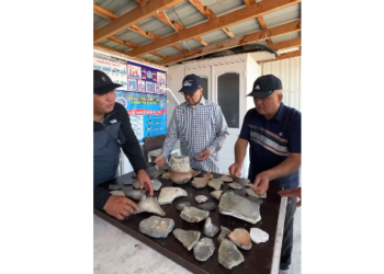 Суучулдар көлдүн түбүнөн карапалардын сыныктарын табышты (видео)