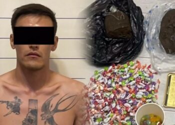 Бишкекте баңгизатты момпосуйдун таңгагына ороп сатып жүргөн шектүүлөр кармалды