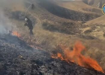 Чылым чегүүдөн чыккан… Орок айылындагы өрт өчүрүлдү