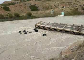 Эки-Нарын көпүрөсү толугу менен жараксыз абалга келди