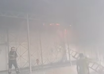 Бишкекте кампа өрттөнүп жатат (видео)