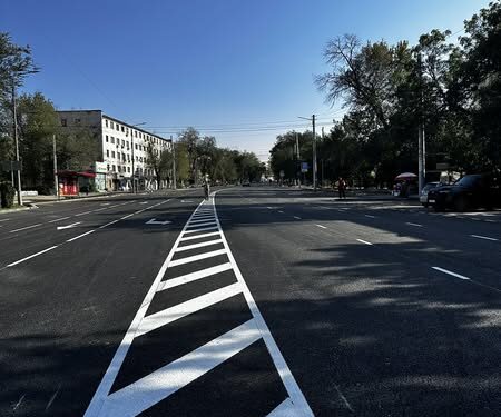 Бишкектин Фучик көчөсүндөгү жол оңдоо иштери аяктады