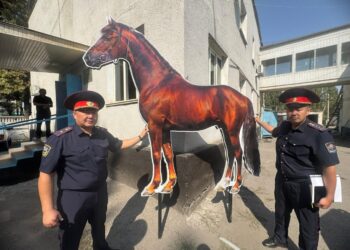 Чүйдө жол жээктерине аттардын жана патрулдук унаалардын макеттери орнотулат