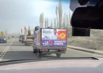 Трассаны ээлеп, жол эрежесин бузган үгүтчү айыпка жыгылды