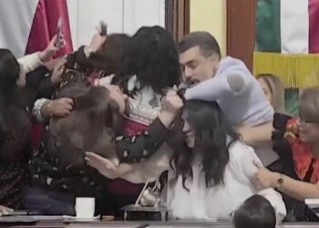 Мексикада депутаттар чачташты (видео)