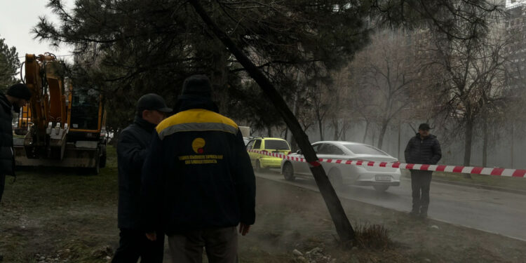 «Бишкек жылуулук тармагы» 7-Апрель көчөсүндөгү аварияны жоюуда