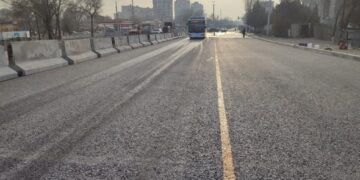 Борбор калаада Жибек жолу проспектисиндеги көпүрөнүн түндүк тарабы ачылды